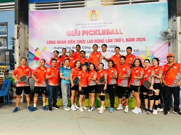 CÔNG ĐOÀN CƠ SỞ TRƯỜNG CAO ĐẲNG ĐẮK LẮK ĐẠT THÀNH TÍCH ẤN TƯỢNG TẠI GIẢI PICKLEBALL DÀNH CHO ĐOÀN VIÊN, NGƯỜI LAO ĐỘNG